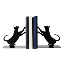Wholesale ODM fabrication cast iron cat steel metal office carved book ends customized bookend service